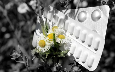  Summer bloom allergy. Irritation of mucous from flowering in summer. Allergy pills.