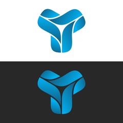 LETTER T ABSTRACT LOGO