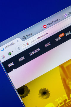 Ryazan, Russia - May 20, 2018: Homepage of Mtime website on the display of PC, url - Mtime.com.