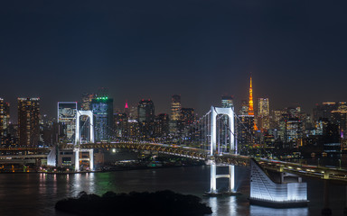 Fototapeta na wymiar Tokyo City Scape at Night