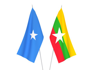 Myanmar and Somalia flags