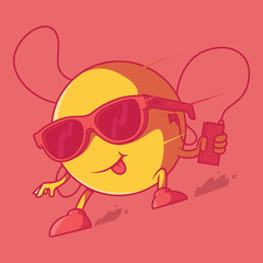 Emoji music vector illustration. Style, imagination, sharing design concept