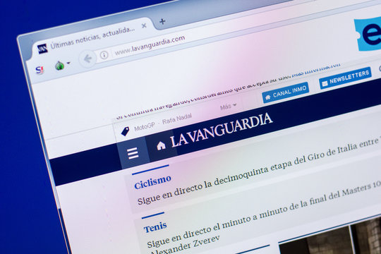 Ryazan, Russia - May 20, 2018: Homepage of LavanGuardia website on the display of PC, url - LavanGuardia.com.