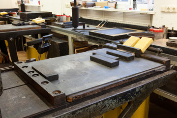 In the workshop for lithography - obrazy, fototapety, plakaty