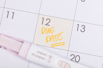 Positive pregnancy test and due date 