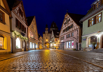 Fototapeta na wymiar Rothenburg ob der Tauber. Old famous medieval city.