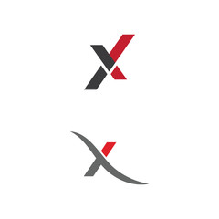 X Letter Logo Template vector icon