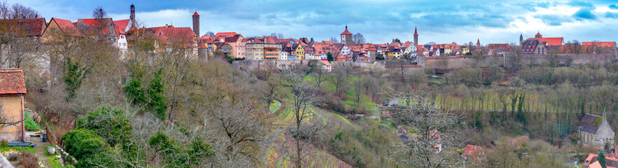Fototapeta na wymiar Rothenburg ob der Tauber. Old famous medieval city.