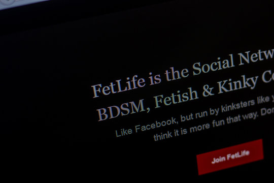Ryazan, Russia - May 20, 2018: Homepage of FetLife website on the display of PC, url - FetLife.com.