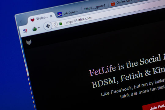 Ryazan, Russia - May 20, 2018: Homepage of FetLife website on the display of PC, url - FetLife.com.