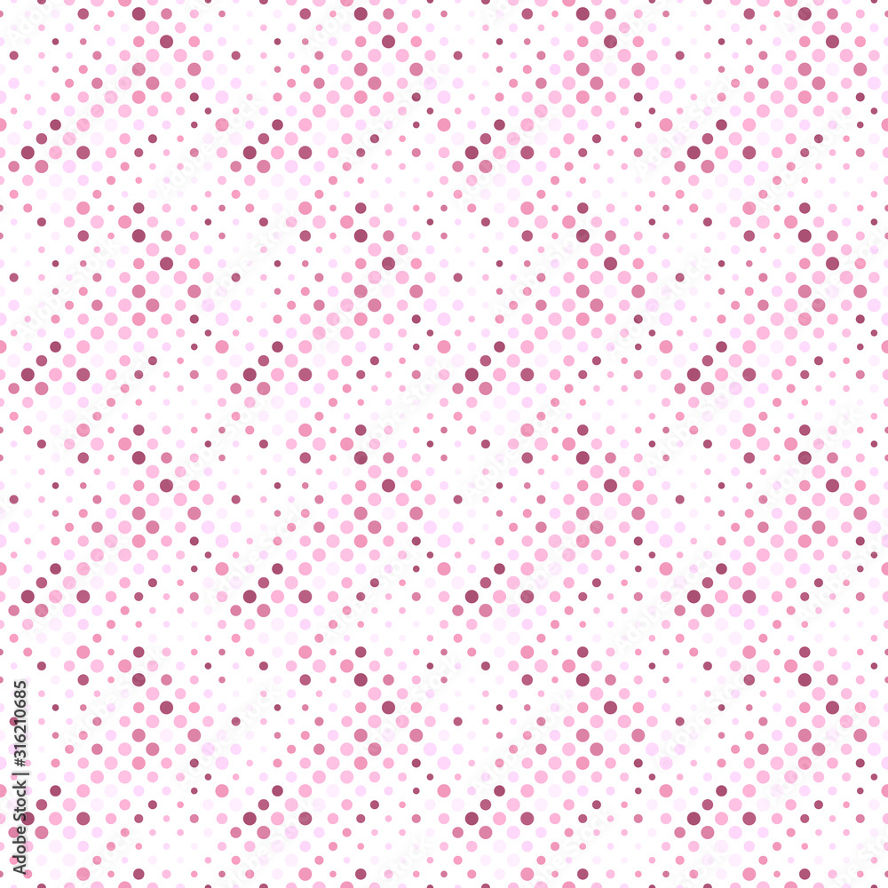 Poster seamless pink geometrical dot pattern background - abstract vector design from circles
