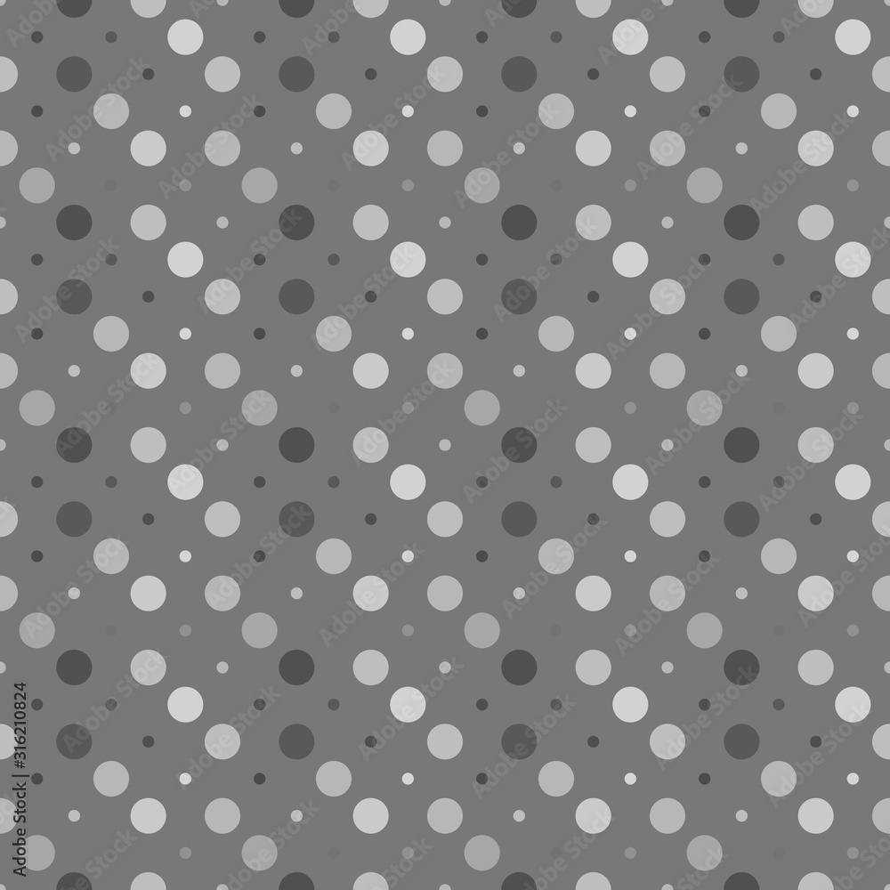 Poster seamless circle pattern background - abstract gray vector design from dots