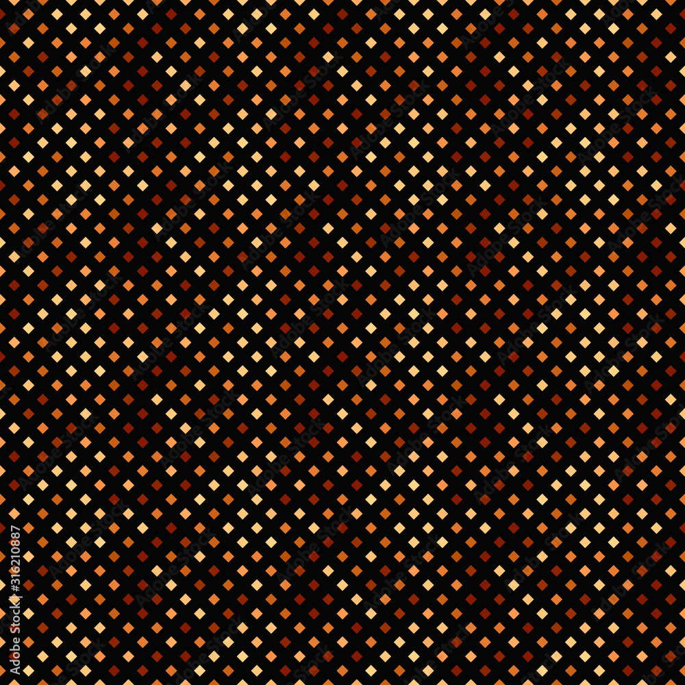 Poster seamless square pattern background - brown vector illustration from diagonal squares