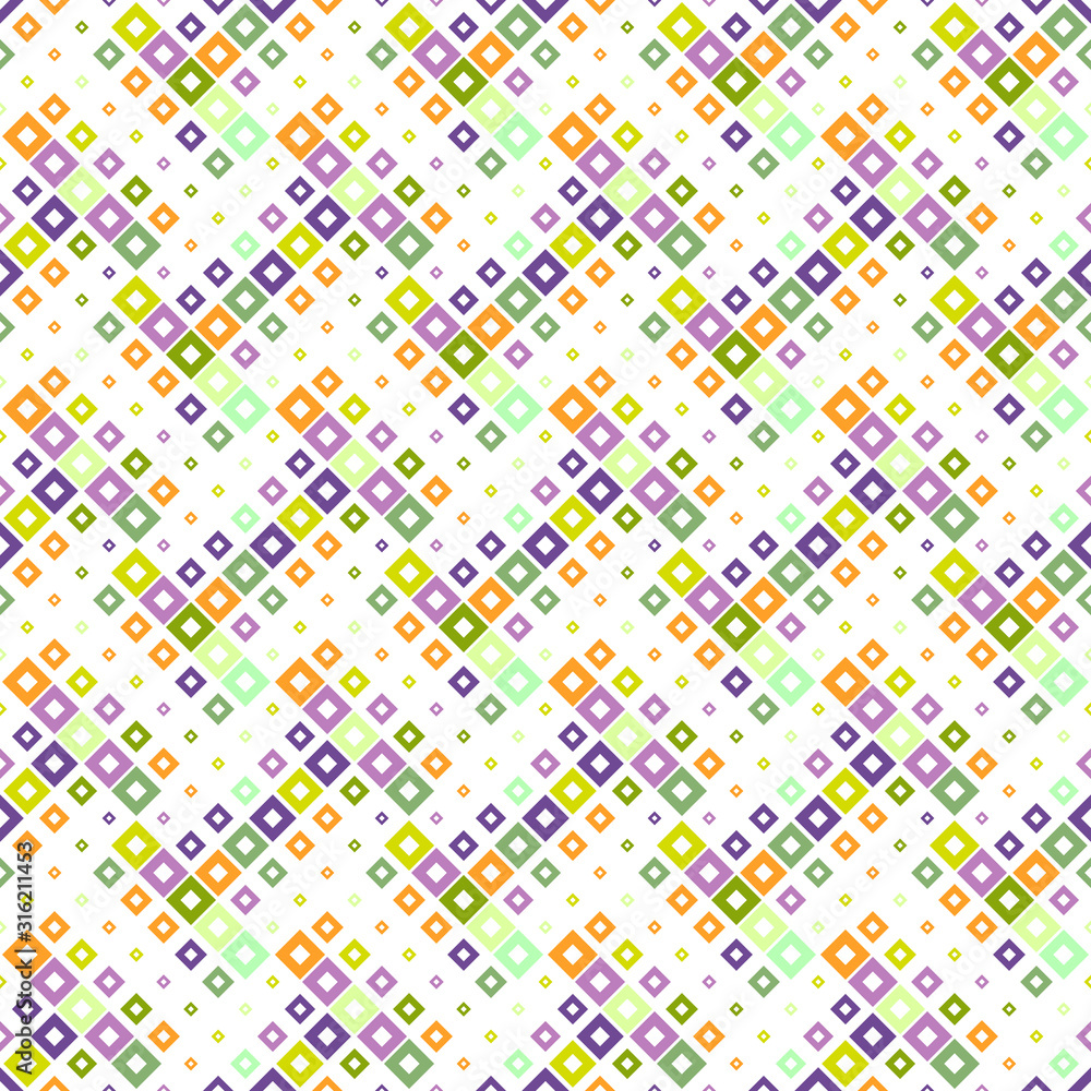 Poster seamless abstract diagonal square pattern background - colorful vector design