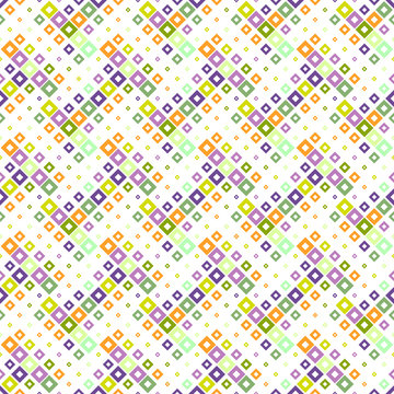 Seamless abstract diagonal square pattern background - colorful vector design