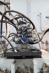 hydraulic press parts in hangar