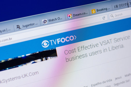 Ryazan, Russia - May 20, 2018: Homepage of Otvfoco website on the display of PC, url - Otvfoco.com.br.