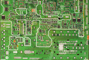 board with electronic components