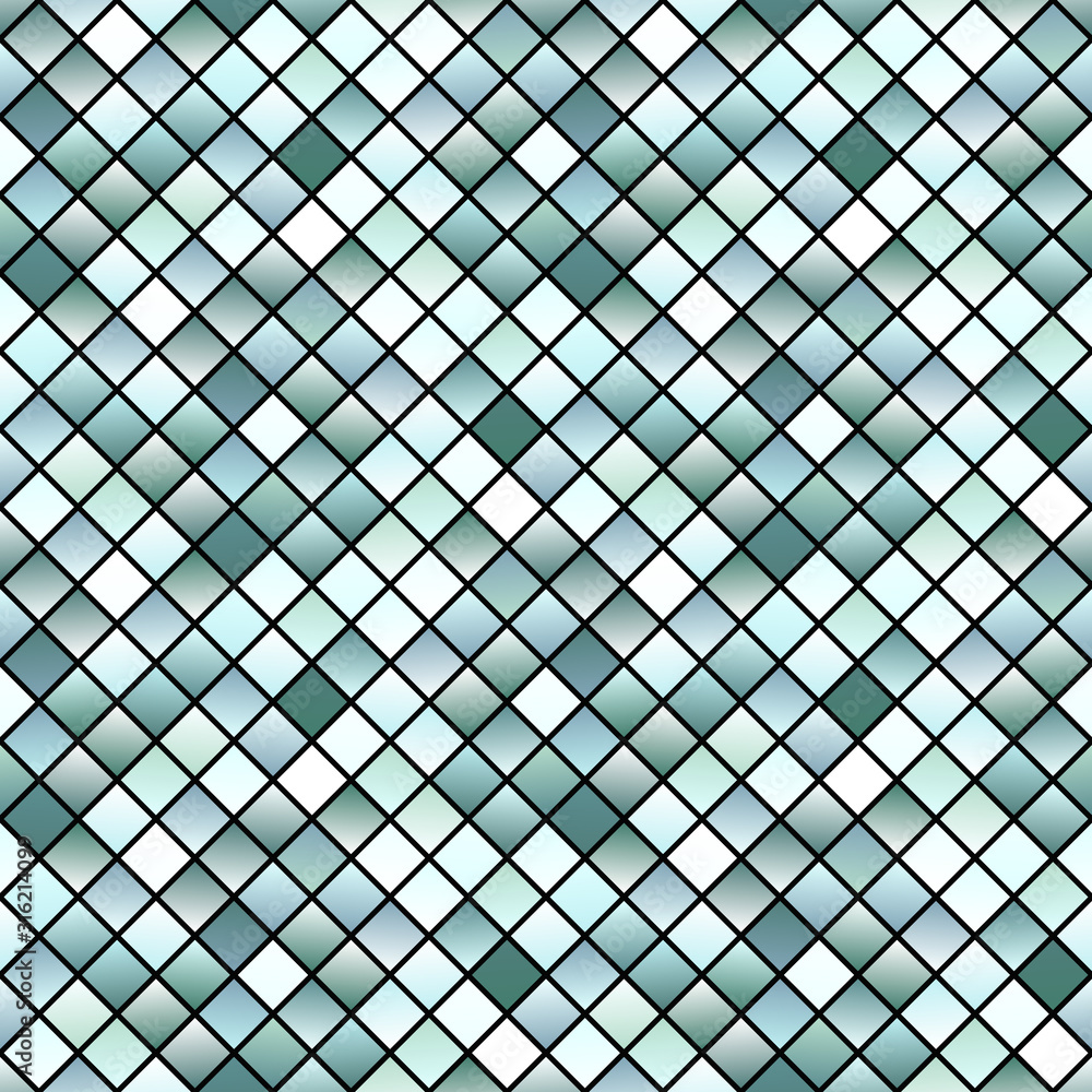 Poster geometrical gradient diagonal square pattern background - colorful abstract vector graphic design