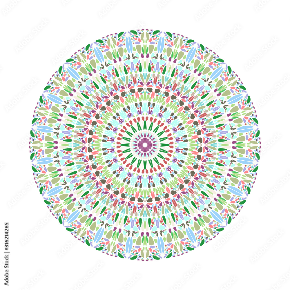 Poster abstract circular round stone pattern mandala - ornate geometrical ornamental vector design element 