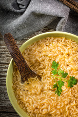 Instant noodles with spicy spices.