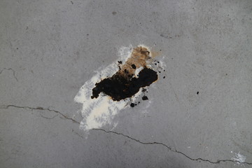 concrete dirty floor in an industrial hangar