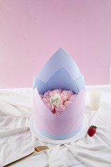 Fruitcake dessert combo that looks bright and delicious.