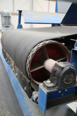 conveyor belt details close up