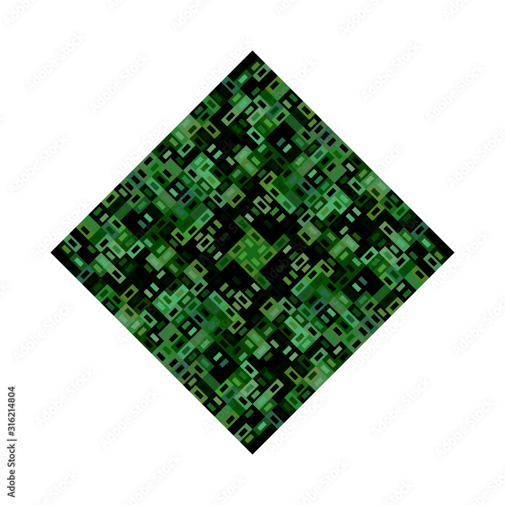 Aufkleber isolated tiled mosaic square polygon symbol template - colorful geometrical ornamental vector elemen