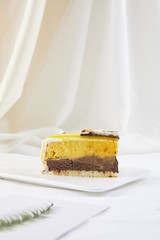 Fruitcake dessert combo that looks bright and delicious.
