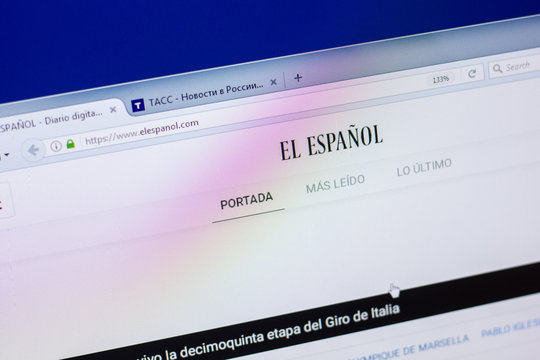 Ryazan, Russia - May 20, 2018: Homepage of ElEspanol website on the display of PC, url - ElEspanol.com.