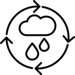 Evaporation icon, vector illustration