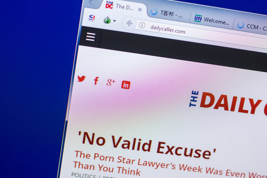 Ryazan, Russia - May 20, 2018: Homepage of DailyCaller website on the display of PC, url - DailyCaller.com.