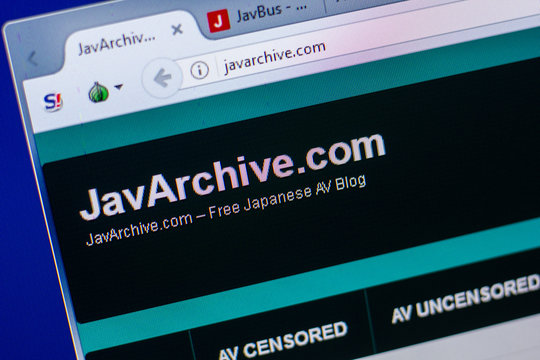 Ryazan, Russia - May 20, 2018: Homepage of JavArchive website on the display of PC, url - JavArchive.com.