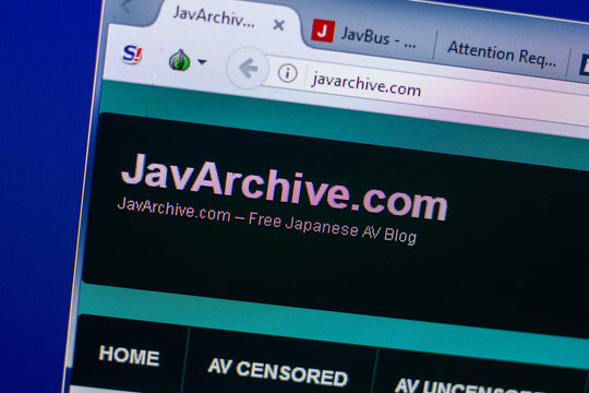 Ryazan, Russia - May 20, 2018: Homepage of JavArchive website on the display of PC, url - JavArchive.com.