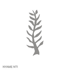 Vector monochrome icon with Adinkra symbol Nyame Nti