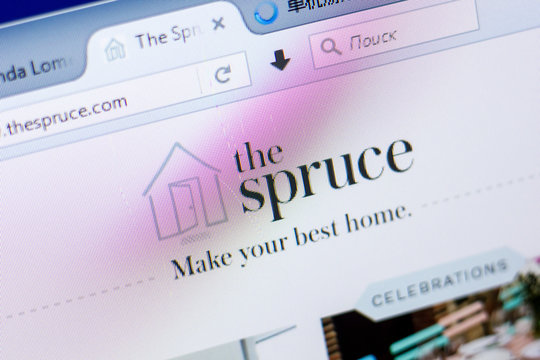 Ryazan, Russia - May 27, 2018: Homepage of TheSpruce website on the display of PC, url - TheSpruce.com.