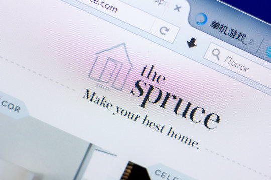 Ryazan, Russia - May 27, 2018: Homepage of TheSpruce website on the display of PC, url - TheSpruce.com.