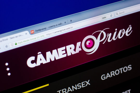 Ryazan, Russia - May 27, 2018: Homepage of CameraPrive website on the display of PC, url - CameraPrive.com.