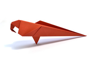 Origami on white background