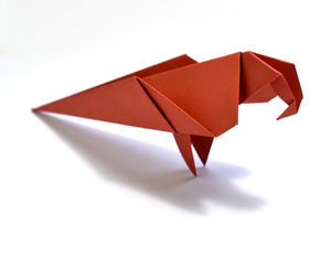 Origami on white background