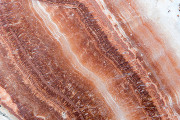 Obraz premium Smooth surface texture of stone, White and red line color striped wave pattern of marble, Strong structure durable nature of rock for abstract background