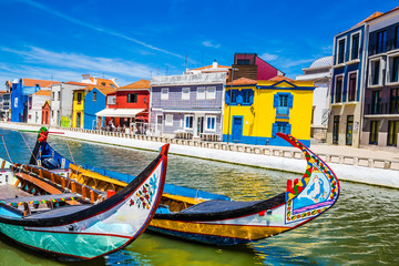 Colorful Buildings And Boats - Aveiro, Portugal