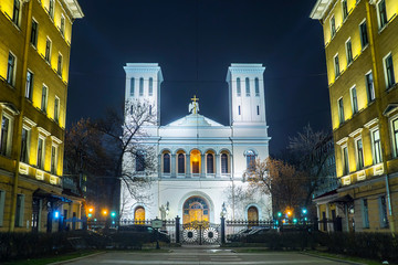 Fototapeta na wymiar Peter and Paul Church on Nevsky Prospect in St. Petersburg.Russia