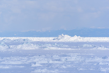 Fototapeta na wymiar 流氷のオホーツク