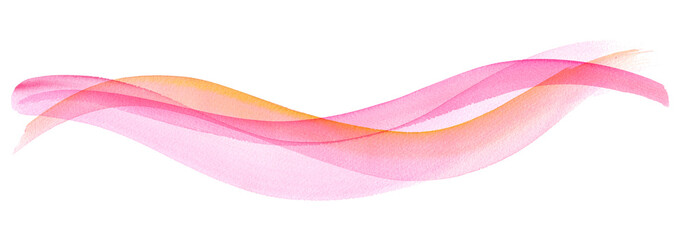 風、水流の抽象イメージ　水彩イラスト