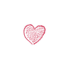 Naklejka na ściany i meble Heart icon with texture. Vector isolated illustration.