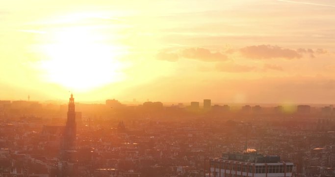 Amsterdam City Sunny day View