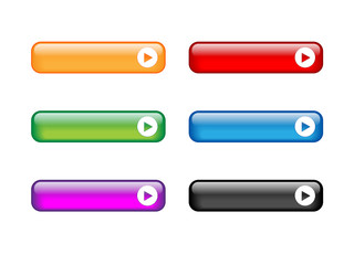 Colorful vector rectangular web buttons set