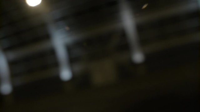 Blurred view of the walls inside a tunnel during night driving, background, high quality 4k prores
